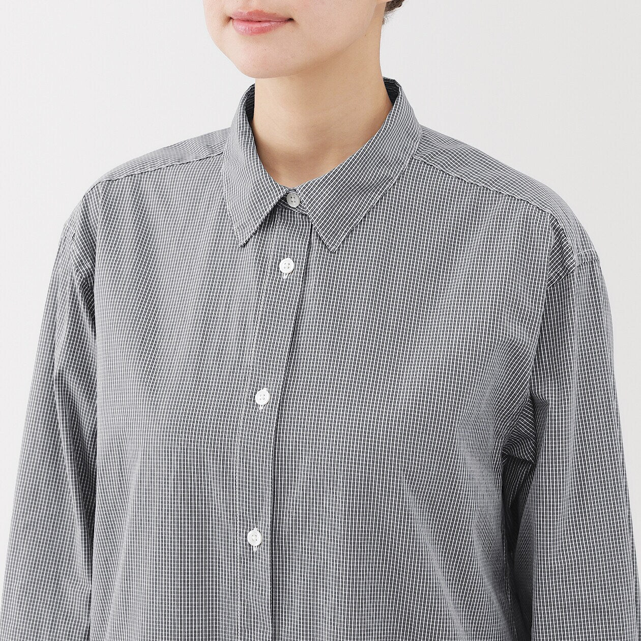Washed Broadcloth Long-Sleeve Shirt Dress - Image 5