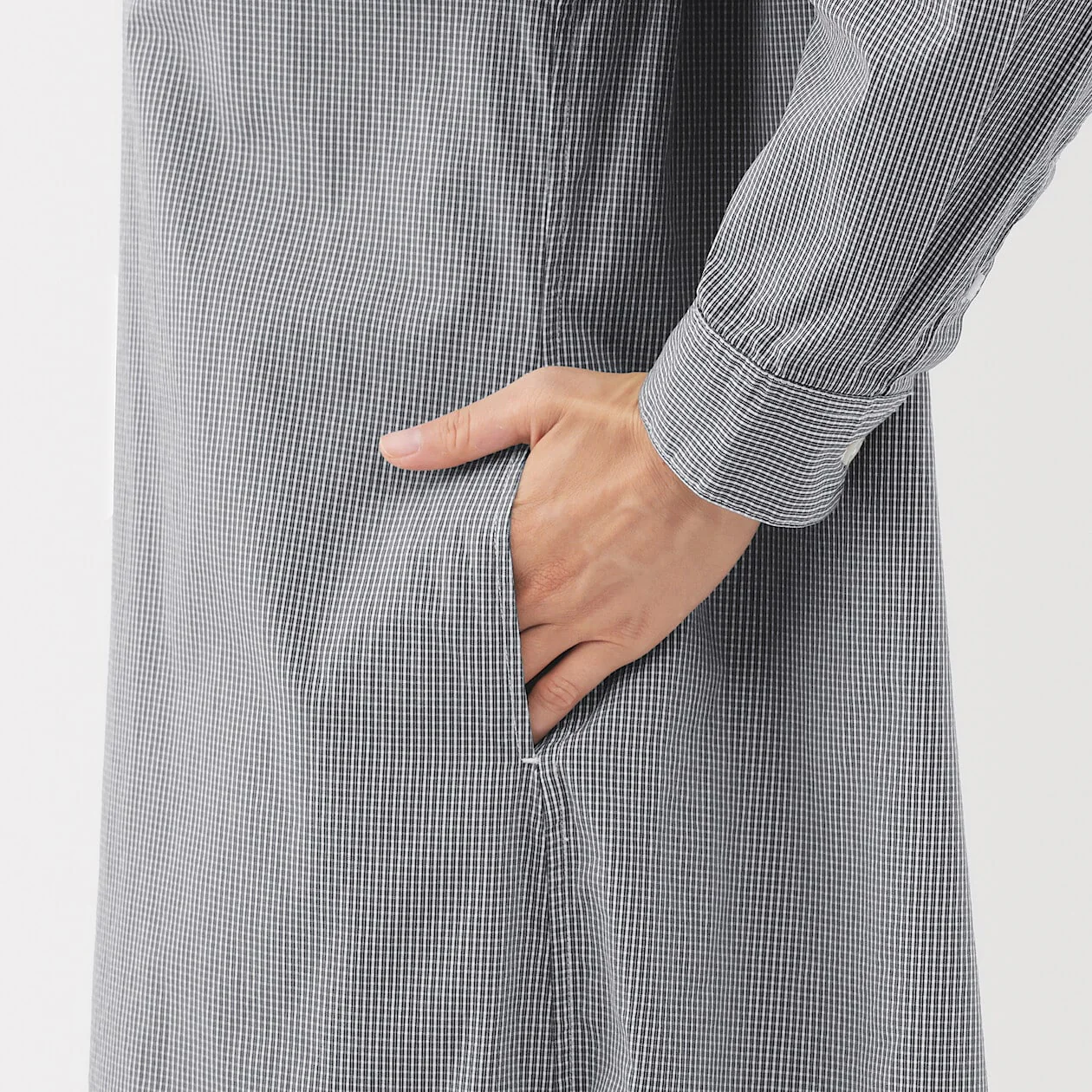 Washed Broadcloth Long-Sleeve Shirt Dress - Image 6