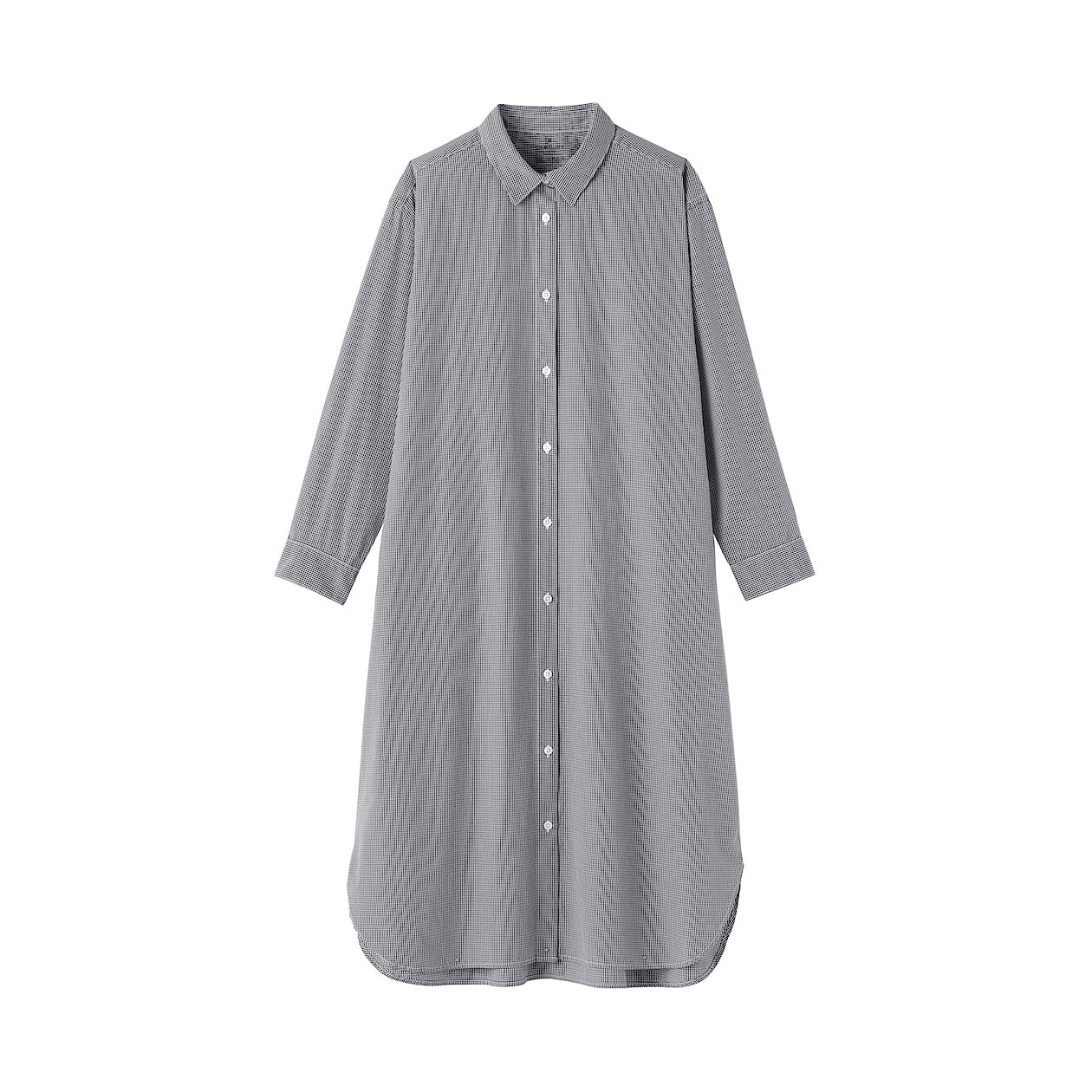Washed Broadcloth Long-Sleeve Shirt Dress - Image 7