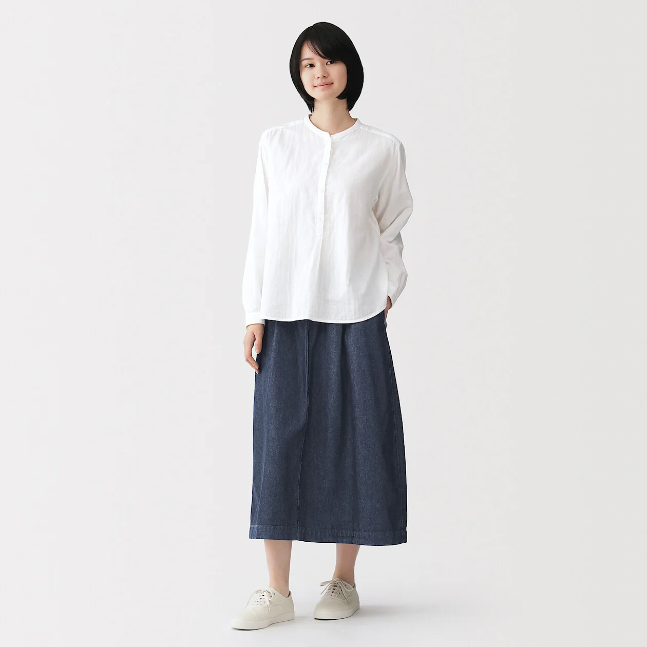 Washed Denim Easy Skirt - Image 3