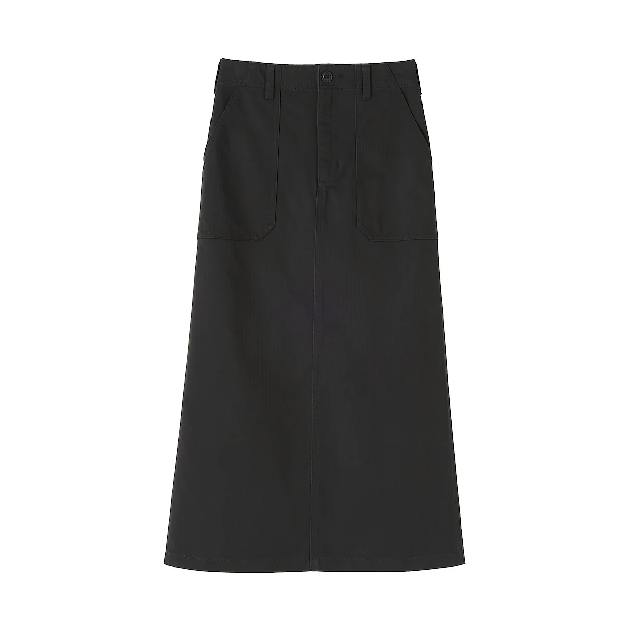 Washed Herringbone Baker Straight Skirt - Image 16