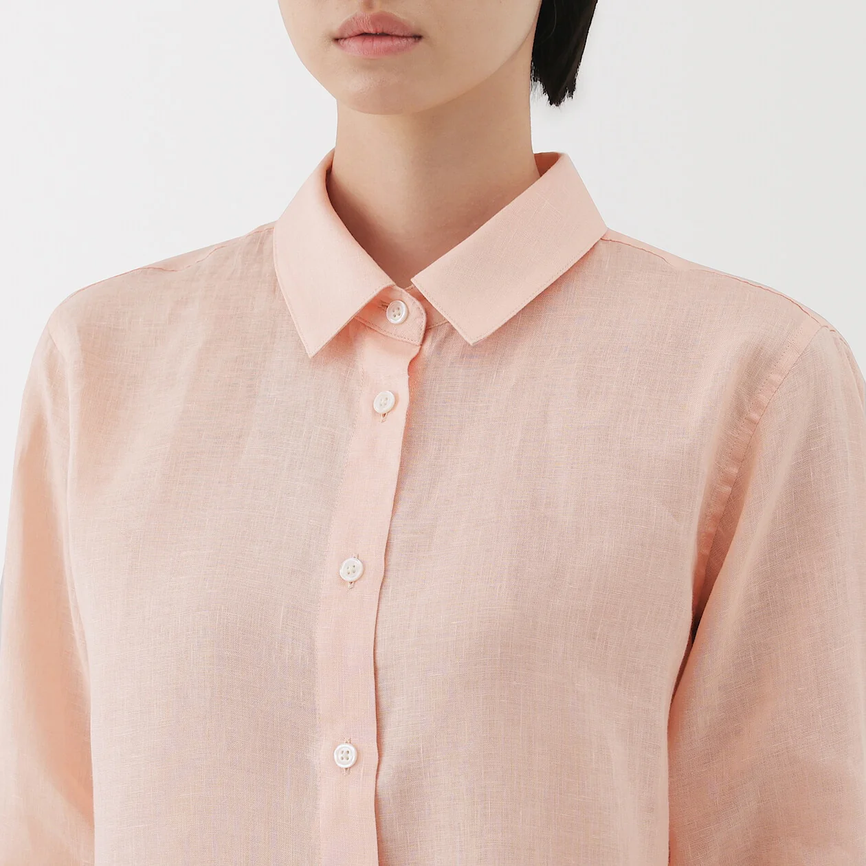 Washed Linen Long Sleeve Shirt - Image 32
