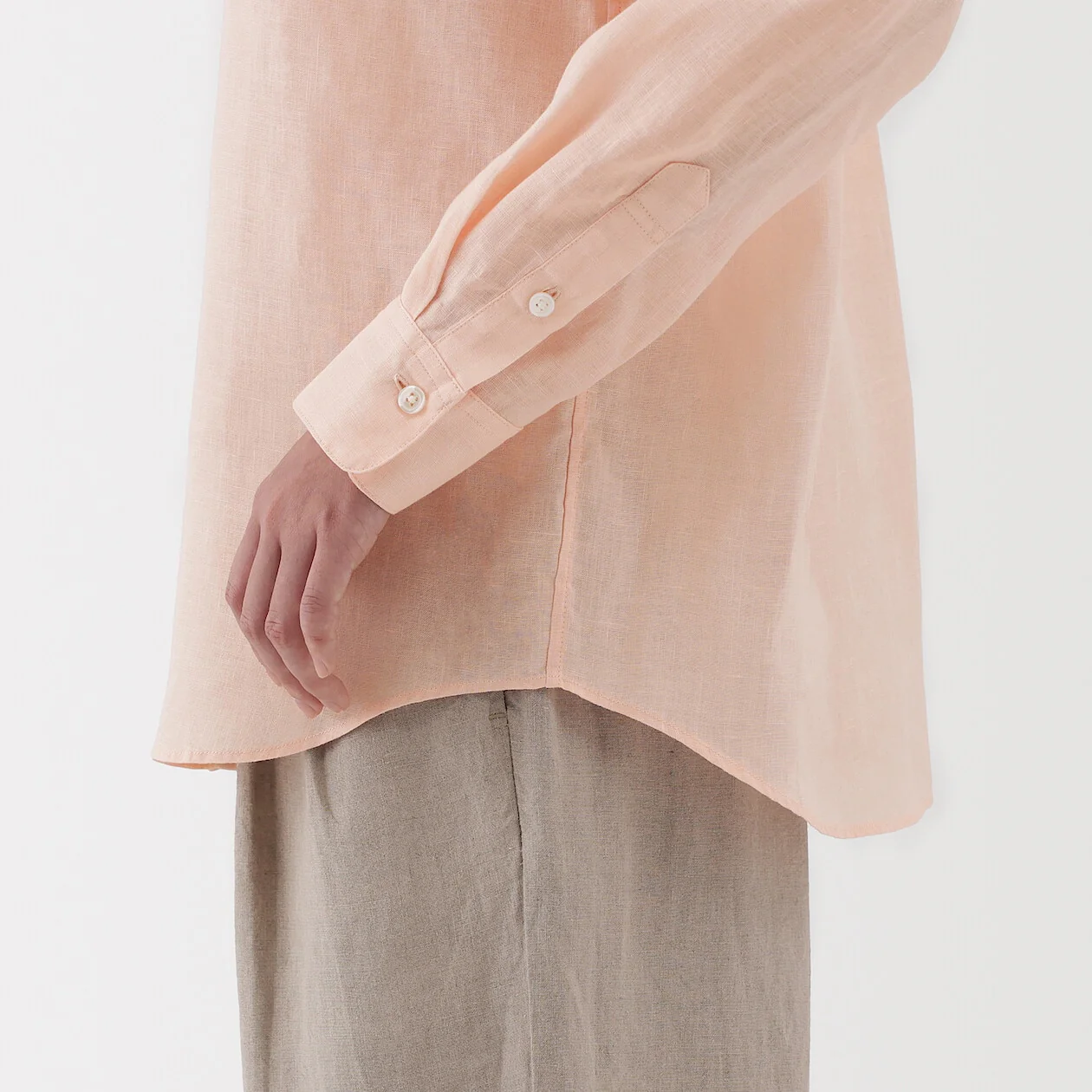 Washed Linen Long Sleeve Shirt - Image 33