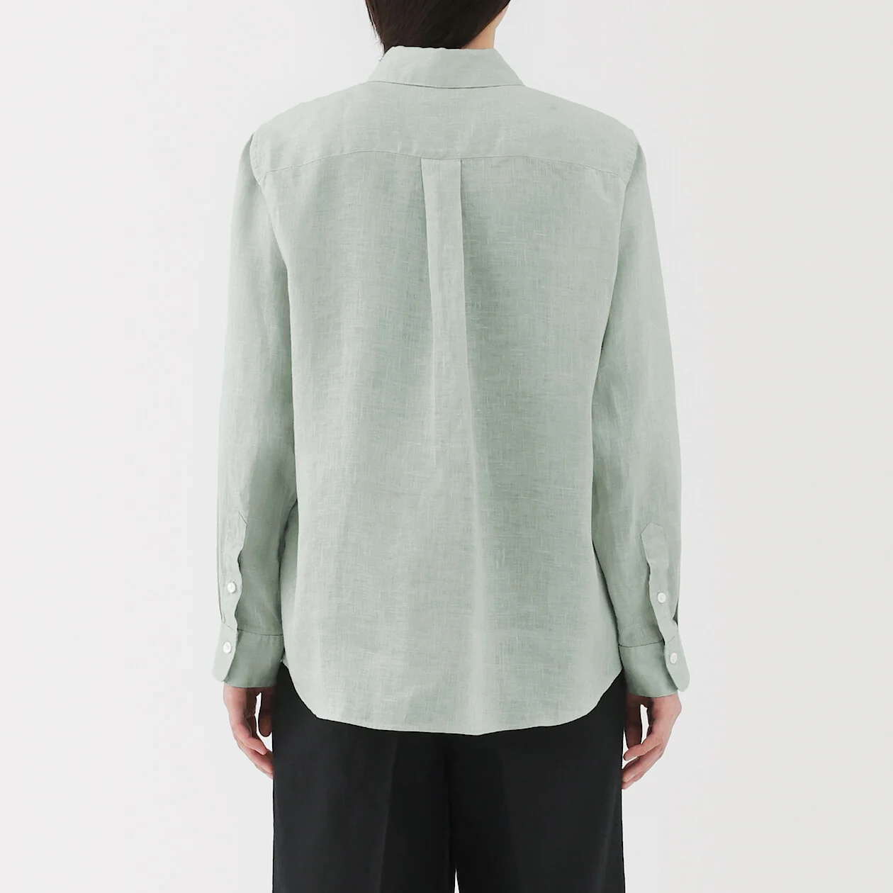 Washed Linen Long Sleeve Shirt - Image 4