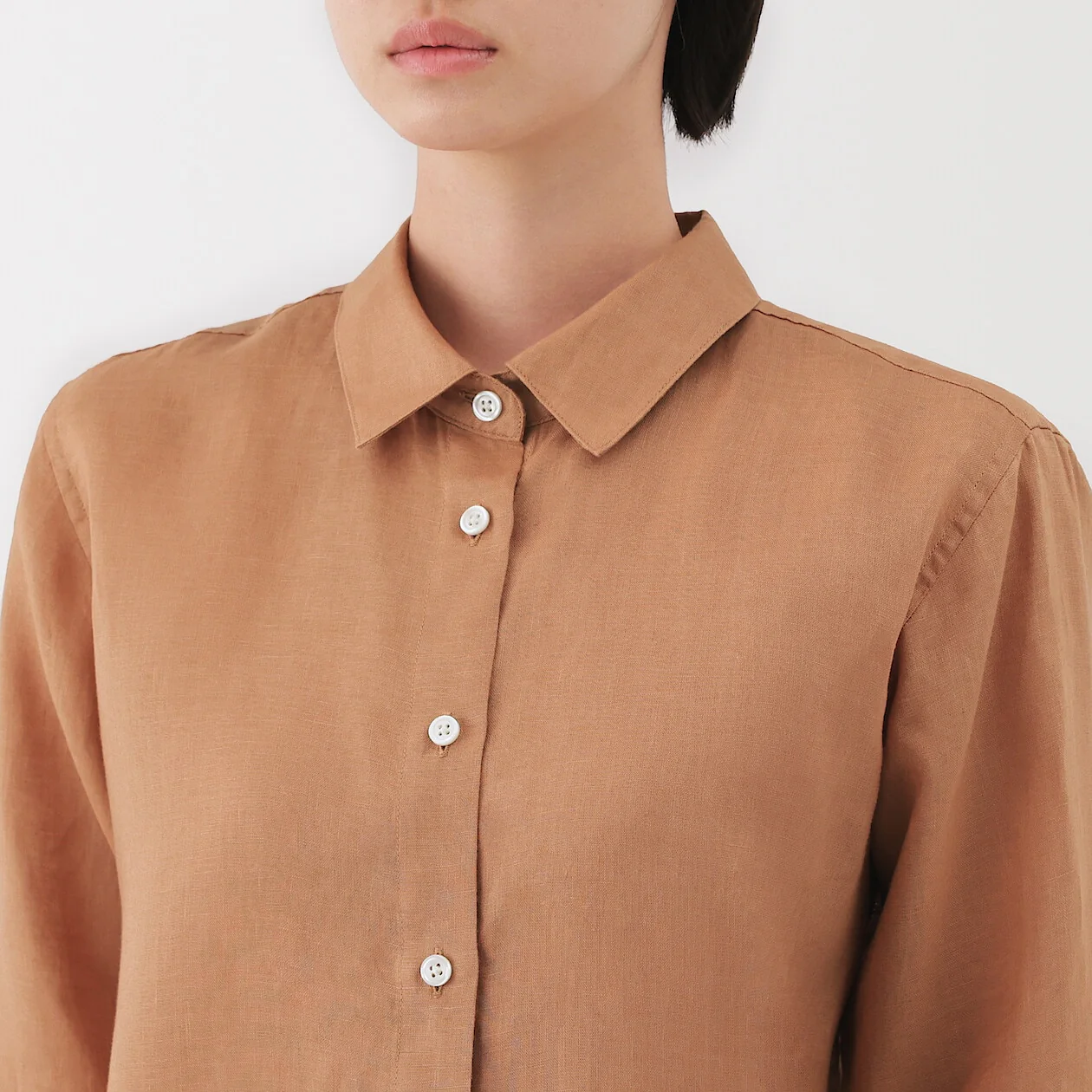 Washed Linen Long Sleeve Shirt - Image 41