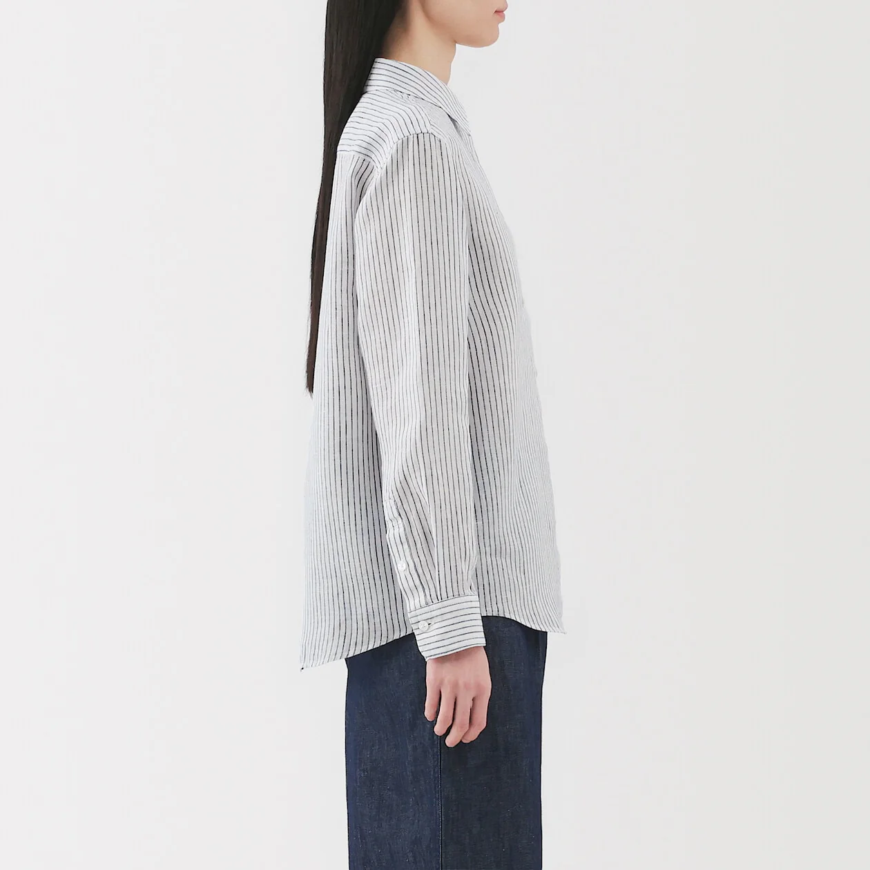 Washed Linen Long Sleeve Shirt - Image 48