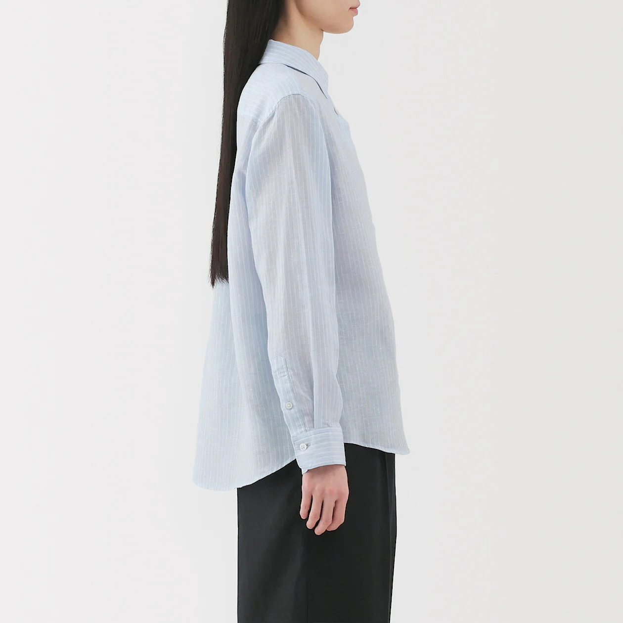 Washed Linen Long Sleeve Shirt - Image 57