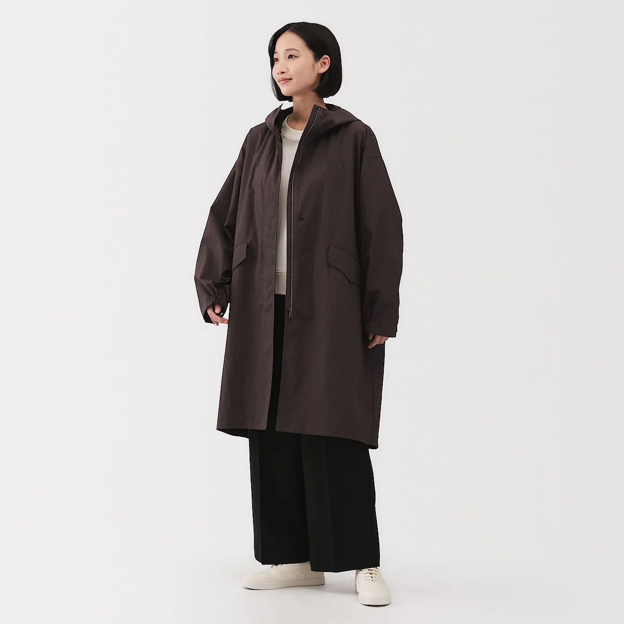 Water Repellent UV Protection Hooded Long Coat - Image 18
