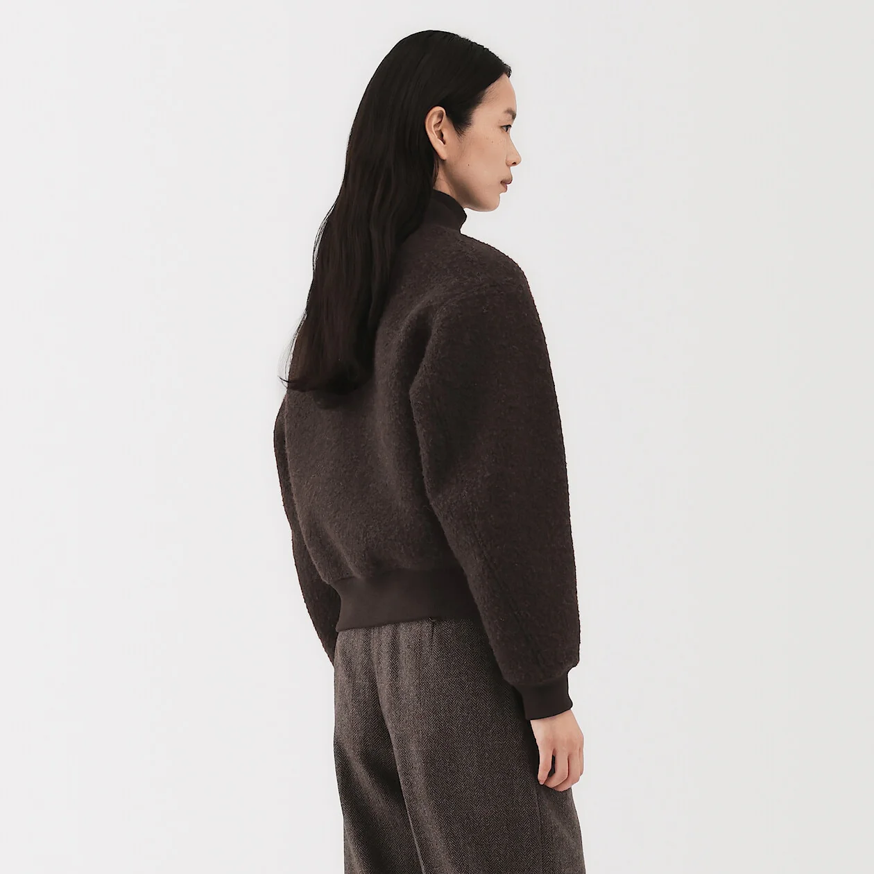 Wool Blend Napping Short Blouson - Image 8