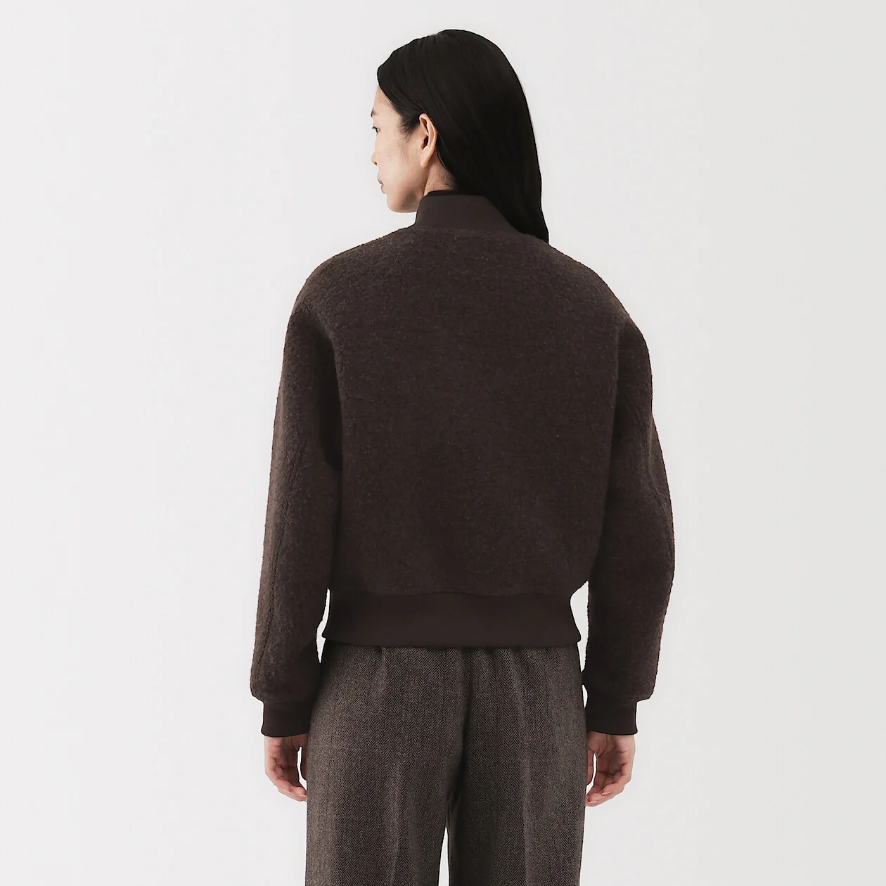 Wool Blend Napping Short Blouson - Image 9