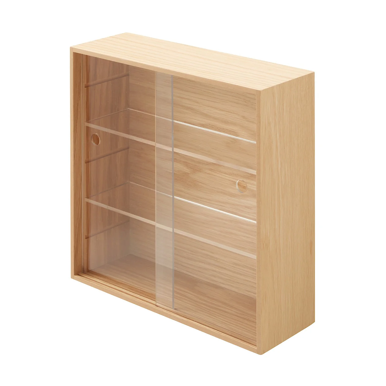 Wooden Display Case With Sliding Doors - Small - Image 2